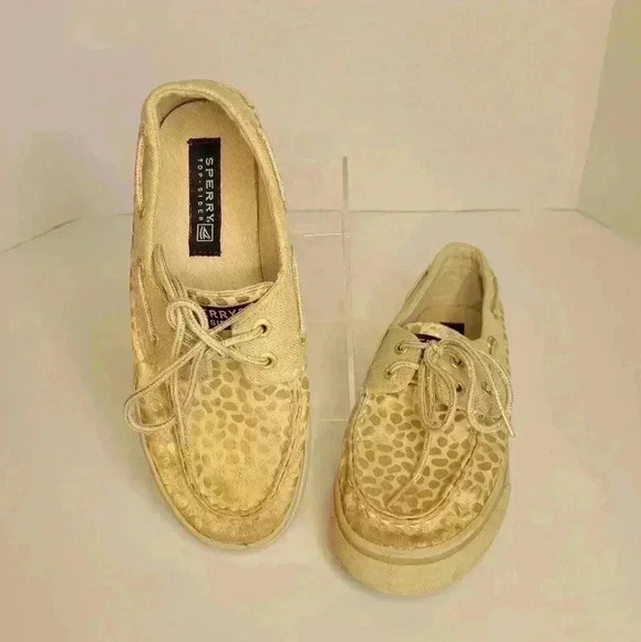 Sperry Girls Bahama Gold/Abstract Dot Casual Shoes Size 1.5M - Picture 2 of 9